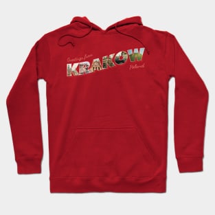 Greetings from Krakow in Poland Vintage style retro souvenir Hoodie